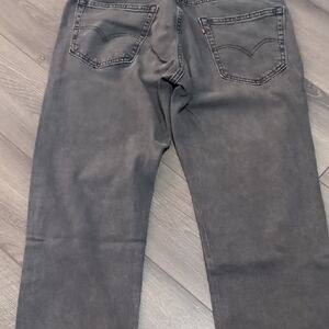 Levi's Men's Washed Black Straight Jeans